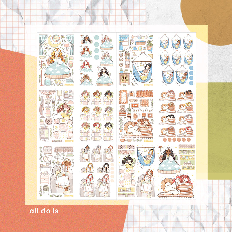 Sweet Dreams | PaperDollzCo | Sticker Book | CB060