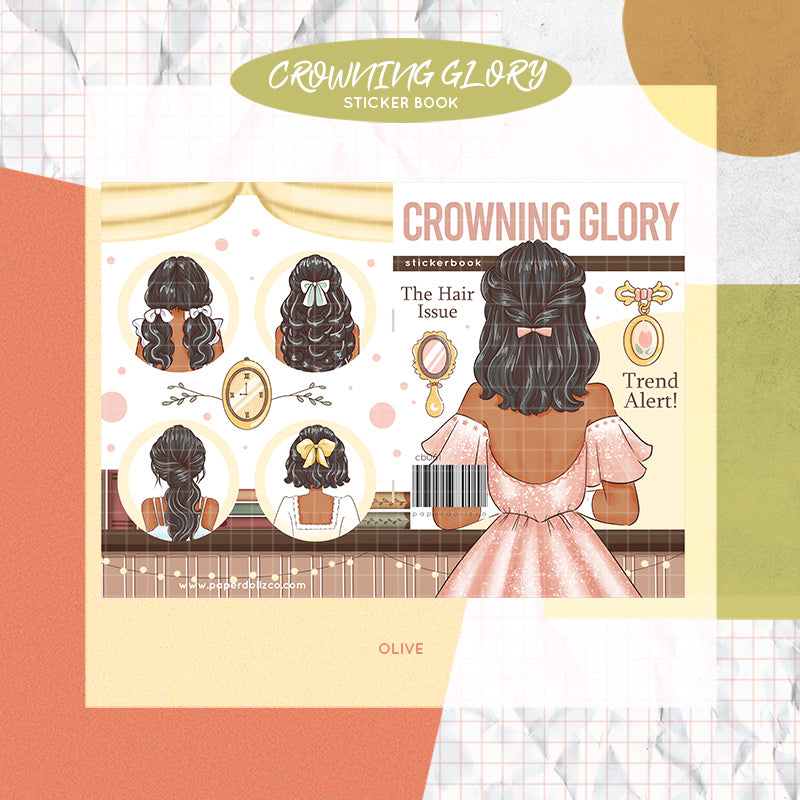 Crowning Glory | PaperDollzCo | Sticker Book | CB061
