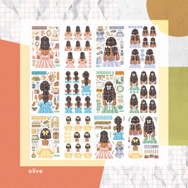 Crowning Glory | PaperDollzCo | Sticker Book | CB061