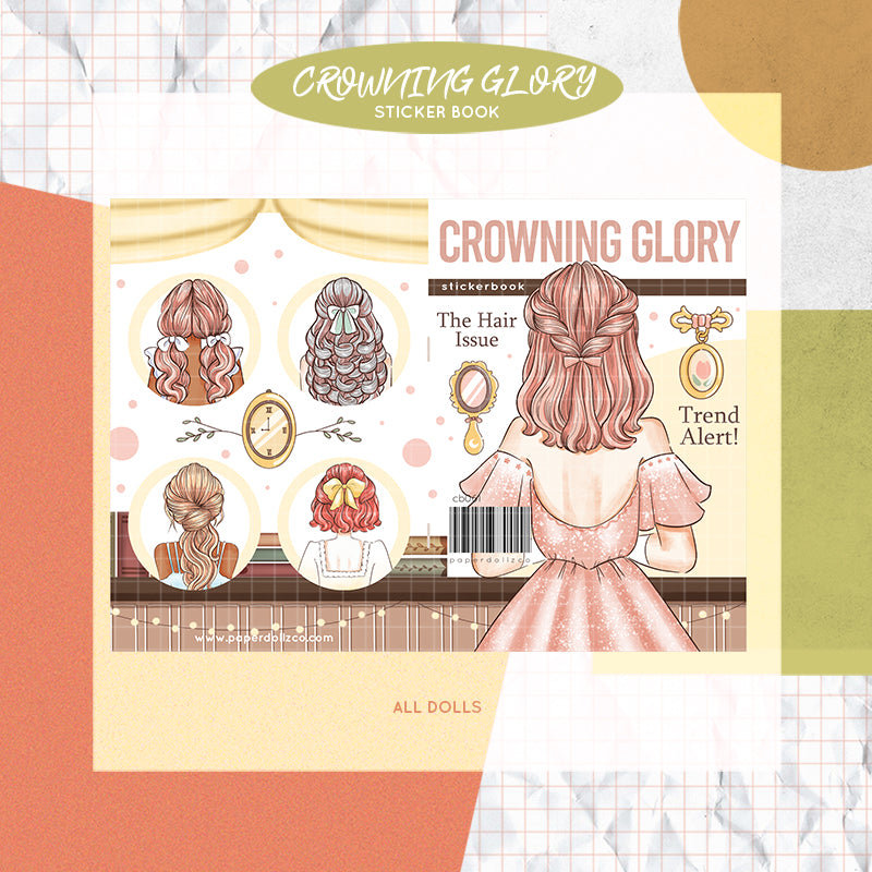 Crowning Glory | PaperDollzCo | Sticker Book | CB061