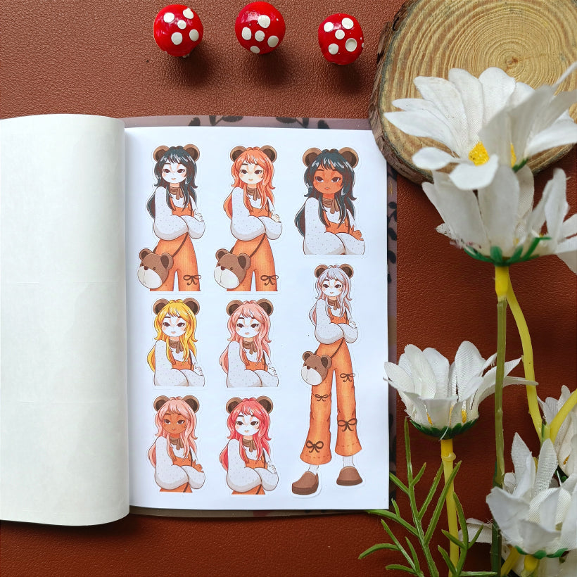 Fluffy Tails | PaperDollzCo | Sticker Book | CB064