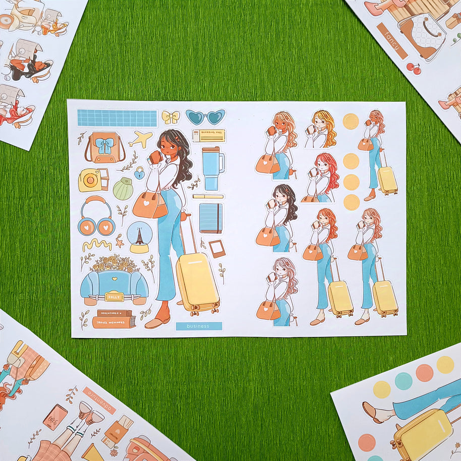 Wanderlust | PaperDollzCo | Sticker Book | CB065