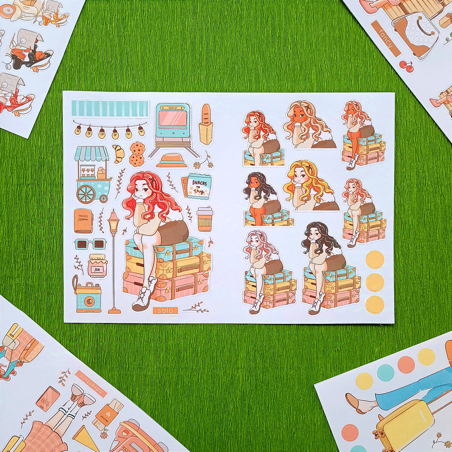 Wanderlust | PaperDollzCo | Sticker Book | CB065