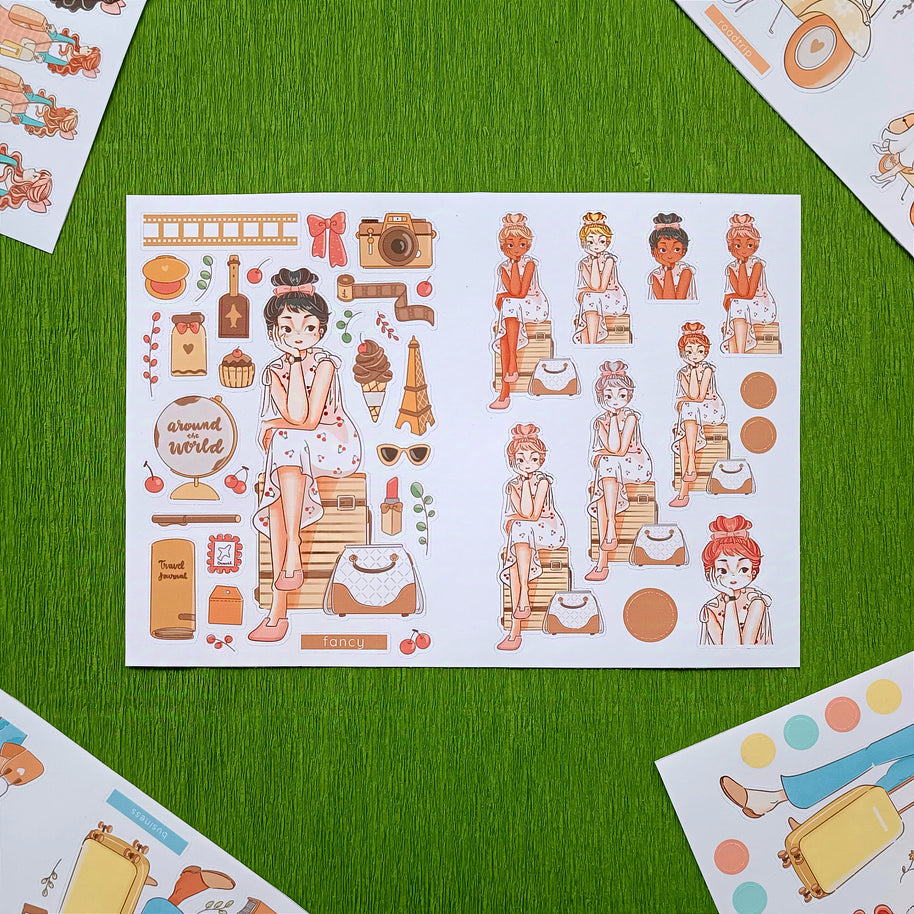 Wanderlust | PaperDollzCo | Sticker Book | CB065