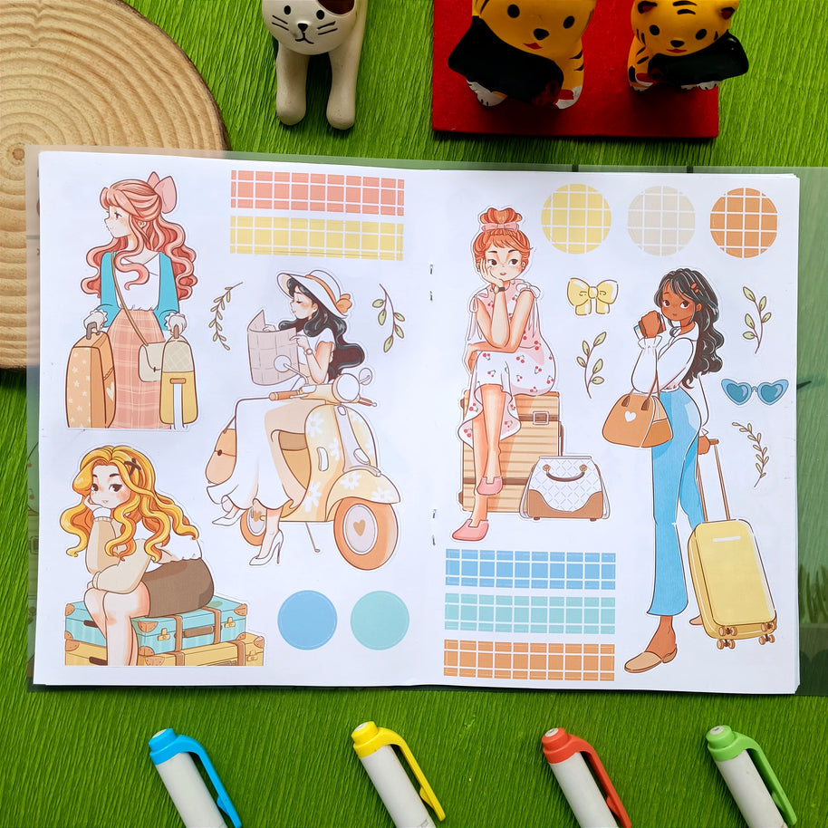 Wanderlust | PaperDollzCo | Sticker Book | CB065