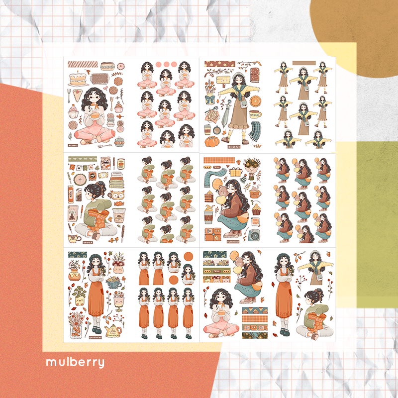 Cozy Harvest | PaperDollzCo | Sticker Book | CB072