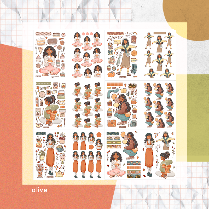 Cozy Harvest | PaperDollzCo | Sticker Book | CB072