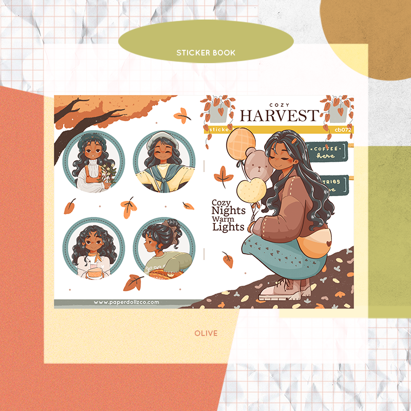 Cozy Harvest | PaperDollzCo | Sticker Book | CB072