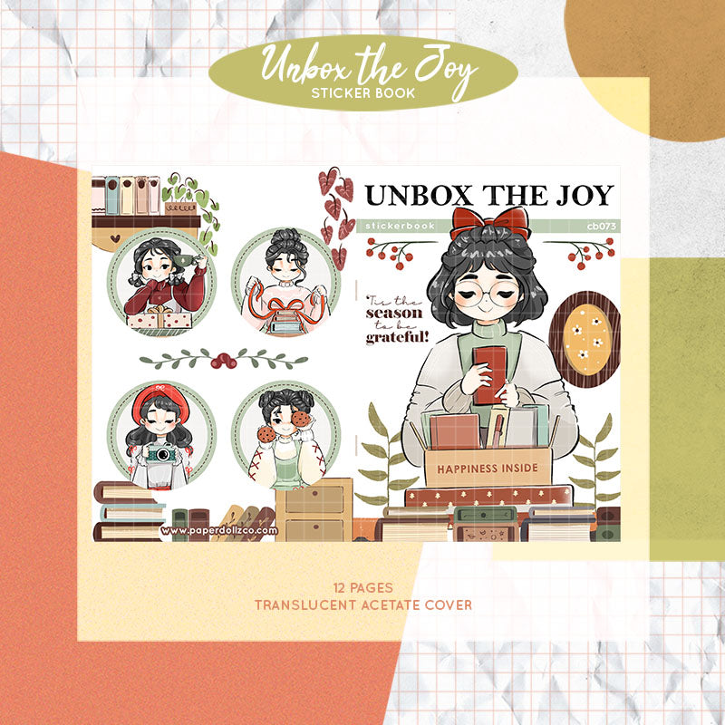 Unbox the Joy | PaperDollzCo | Sticker Book | CB073