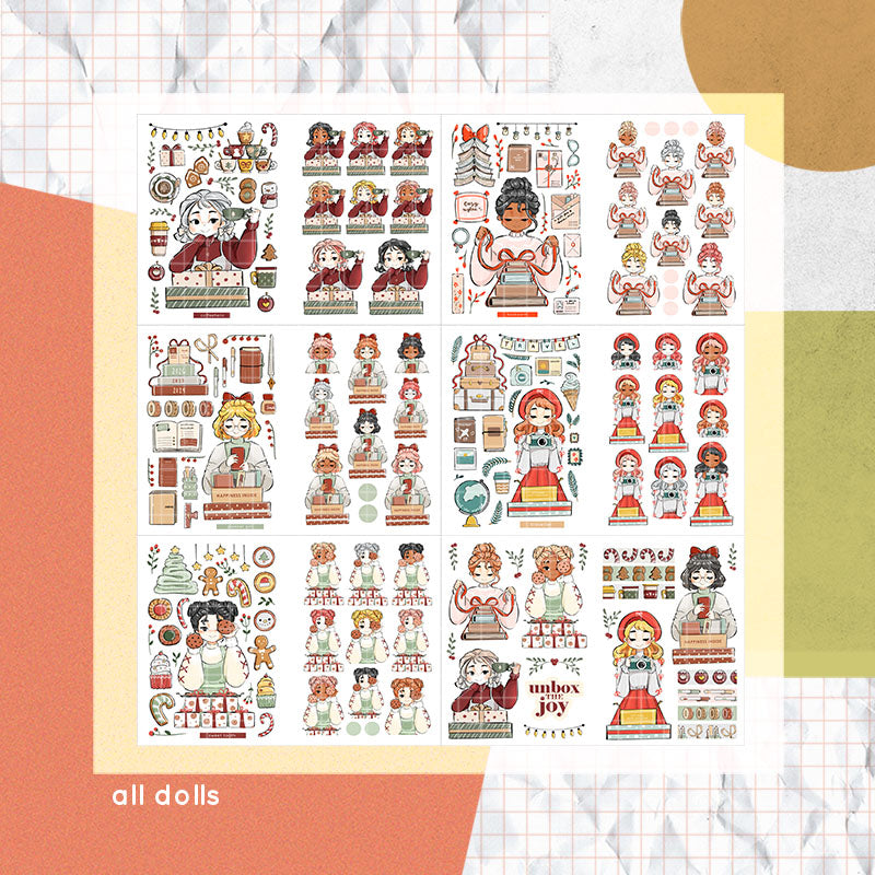 Unbox the Joy | PaperDollzCo | Sticker Book | CB073