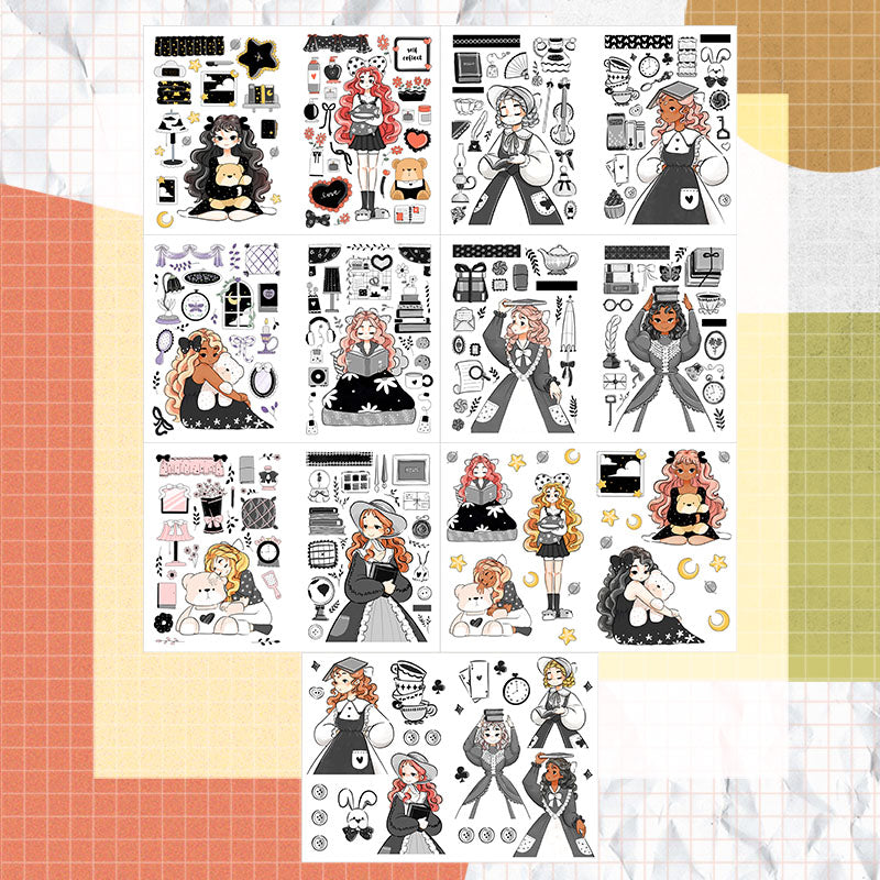 Midnight Muse | PaperDollzCo | Sticker Book | CB074