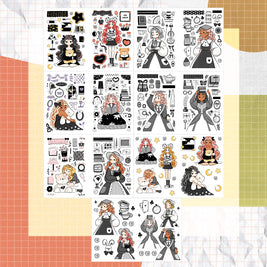 Midnight Muse | PaperDollzCo | Sticker Book | CB074