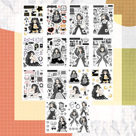 Midnight Muse | PaperDollzCo | Sticker Book | CB074