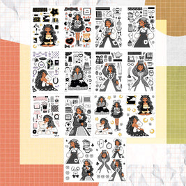 Midnight Muse | PaperDollzCo | Sticker Book | CB074