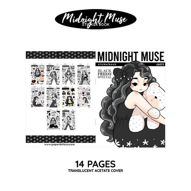 Midnight Muse | PaperDollzCo | Sticker Book | CB074