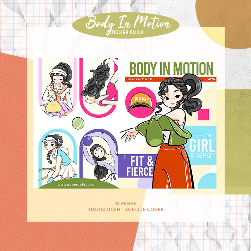 Body in Motion | PaperDollzCo | Sticker Book | CB076