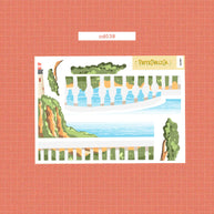 Wanderlust | Hobonichi | Cousin Daily Sticker Kit | Cd038