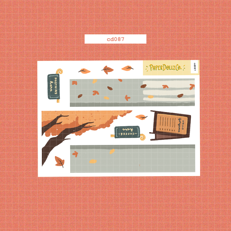 Cozy Harvest | Hobonichi | Cousin Daily Sticker Kit | Cd087
