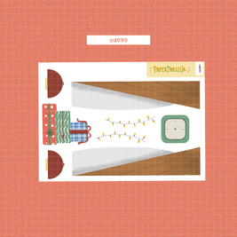 Joy to the Dolly World | Hobonichi | Cousin Daily Sticker Kit | Cd090