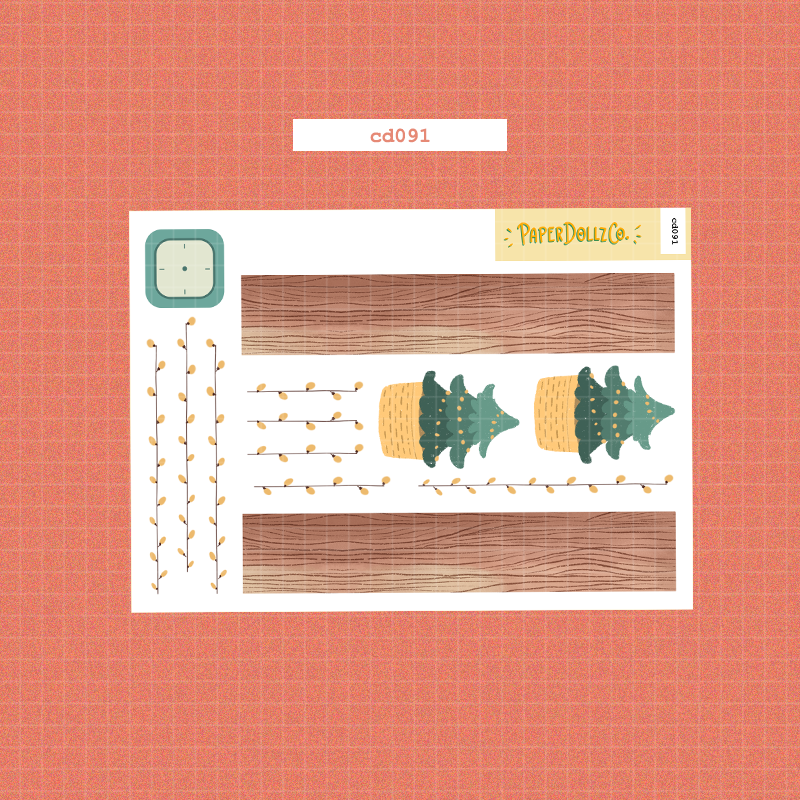 Joy to the Dolly World | Hobonichi | Cousin Daily Sticker Kit | Cd091