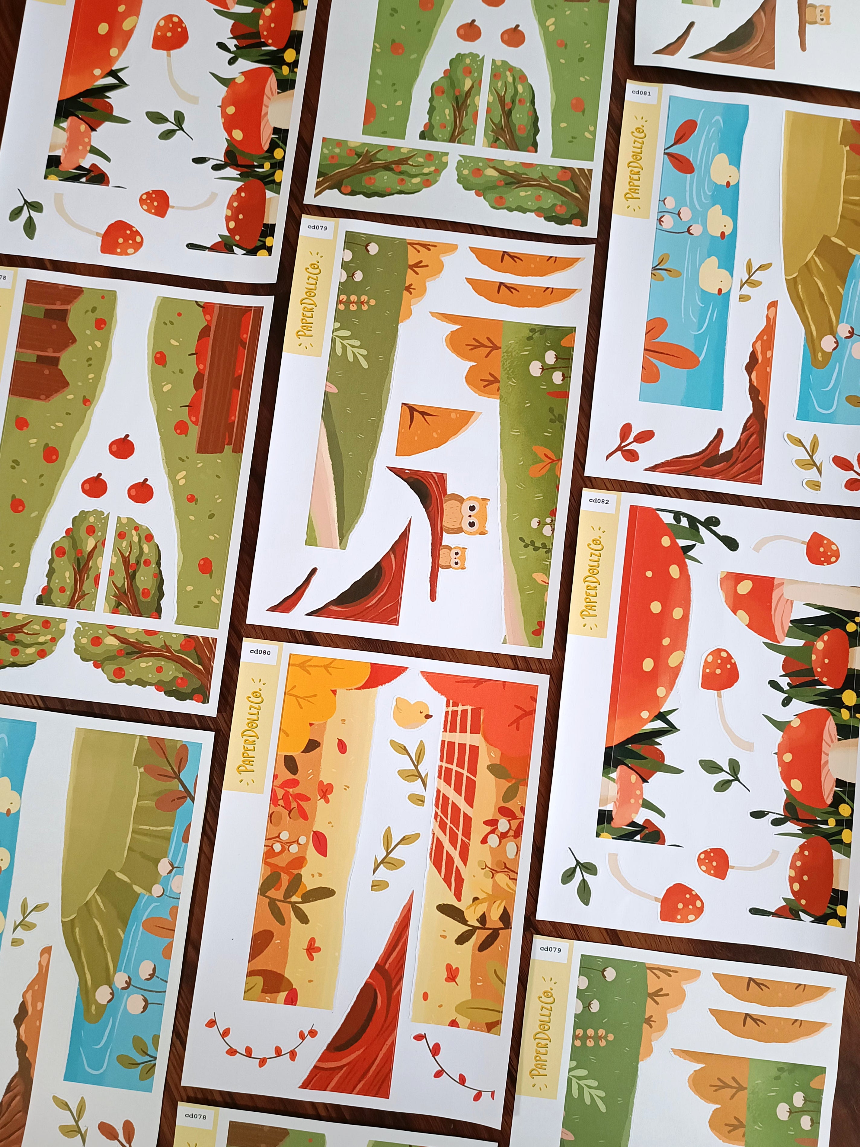 Birds of Autumn | Hobonichi | Cousin Daily Sticker Kit | Cd081