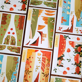 Birds of Autumn | Hobonichi | Cousin Daily Sticker Kit | Cd081