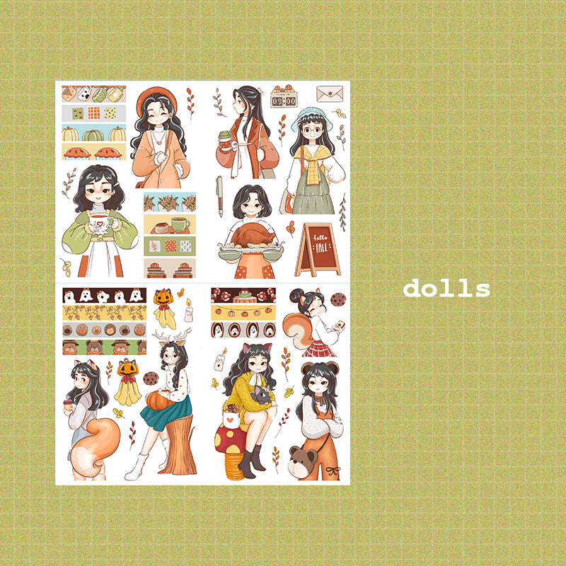 Fluffy Tails and Fabulous Fall | A5 Kits Sticker Book | CDB003