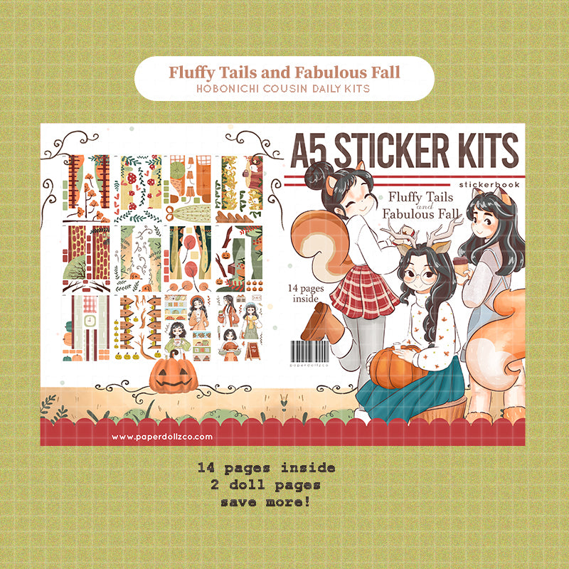 Fluffy Tails and Fabulous Fall | A5 Kits Sticker Book | CDB003