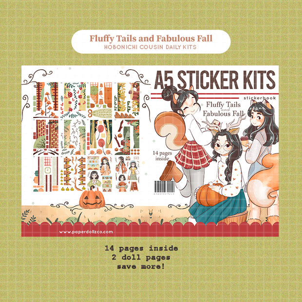 Fluffy Tails and Fabulous Fall | A5 Kits Sticker Book | CDB003