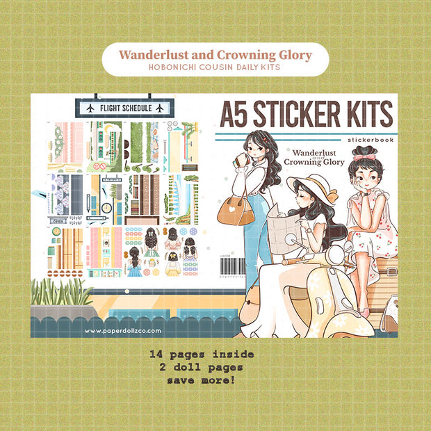 Wanderlust and Crowning Glory | A5 Kits Sticker Book | CDB004