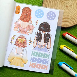 Wanderlust and Crowning Glory | A5 Kits Sticker Book | CDB004