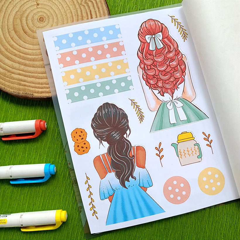 Wanderlust and Crowning Glory | A5 Kits Sticker Book | CDB004