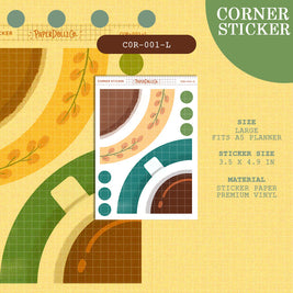PaperDollzCo | Large Corner Stickers | cor-001-L