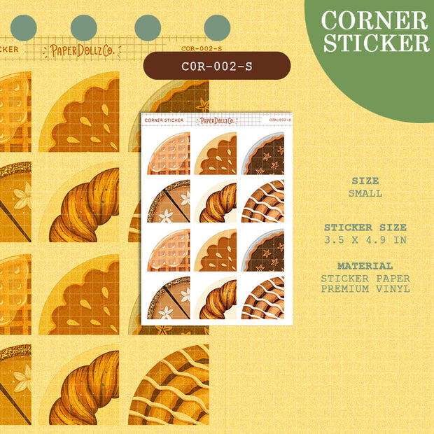 PaperDollzCo | Small Corner Stickers | cor-002-S