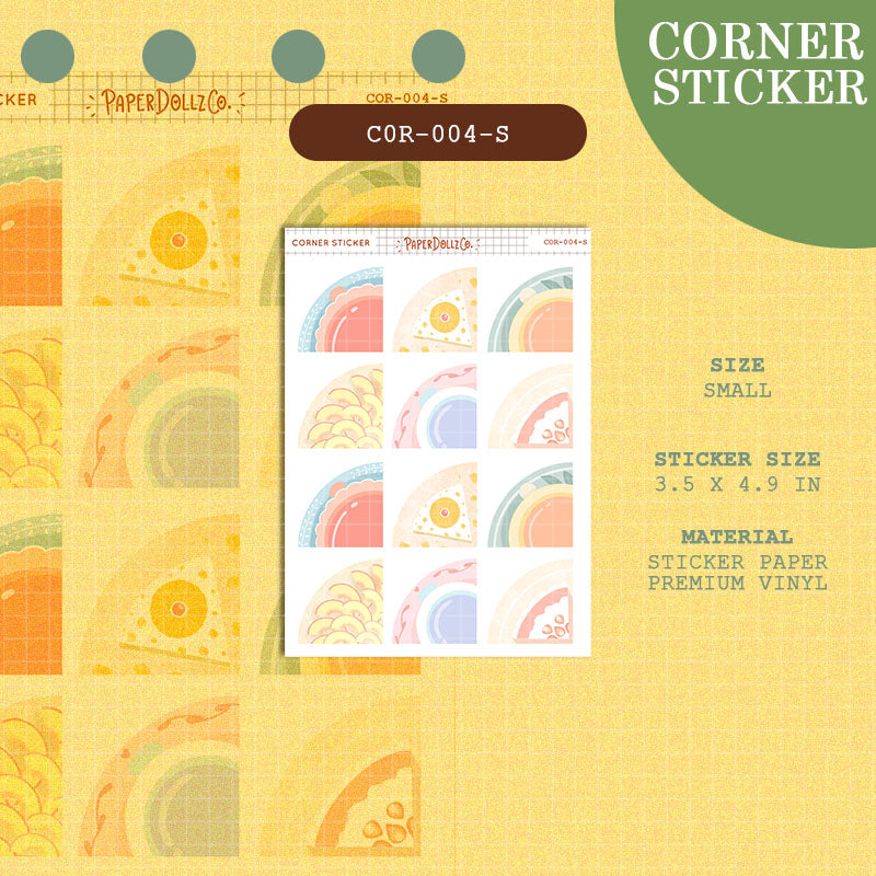 PaperDollzCo | Small Corner Stickers | cor-004-S