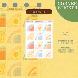 PaperDollzCo | Small Corner Stickers | cor-004-S