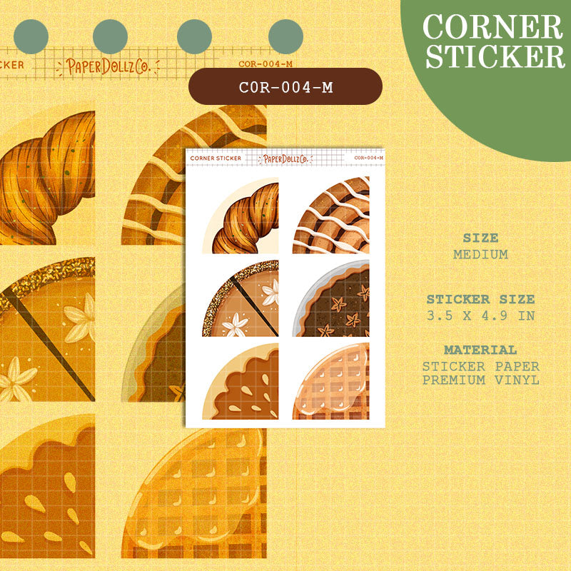 PaperDollzCo | Medium Corner Stickers | cor-004-M