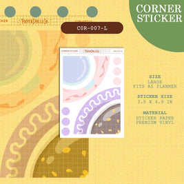 PaperDollzCo | Large Corner Stickers | cor-007-L