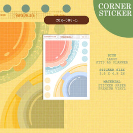 PaperDollzCo | Large Corner Stickers | cor-008-L