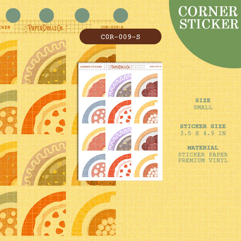 PaperDollzCo | Small Corner Stickers | cor-009-S
