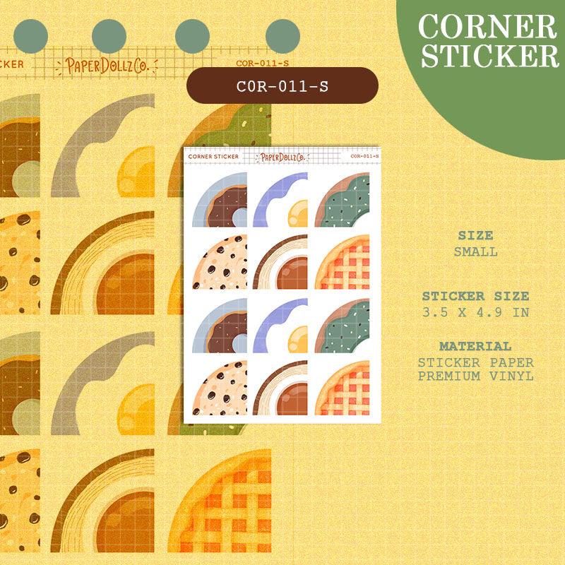 PaperDollzCo | Small Corner Stickers | cor-011-S