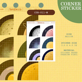 PaperDollzCo | Medium Corner Stickers | cor-011-M