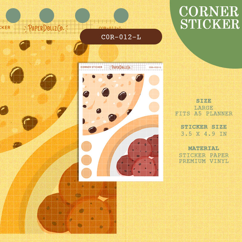 PaperDollzCo | Large Corner Stickers | cor-012-L