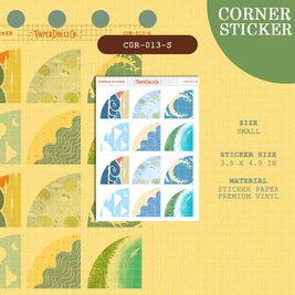 PaperDollzCo | Small Corner Stickers | cor-013-S
