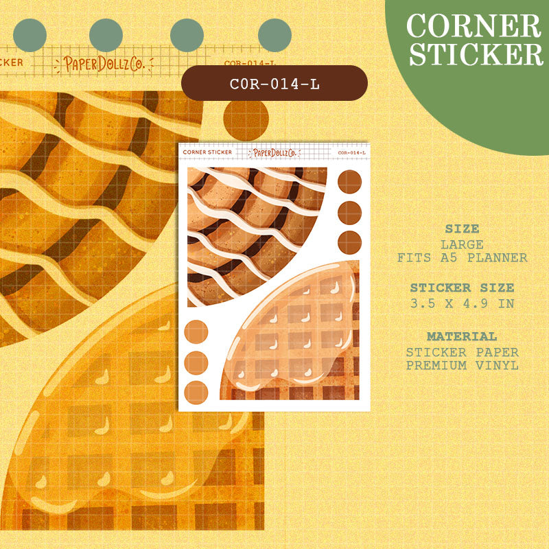 PaperDollzCo | Large Corner Stickers | cor-014-L