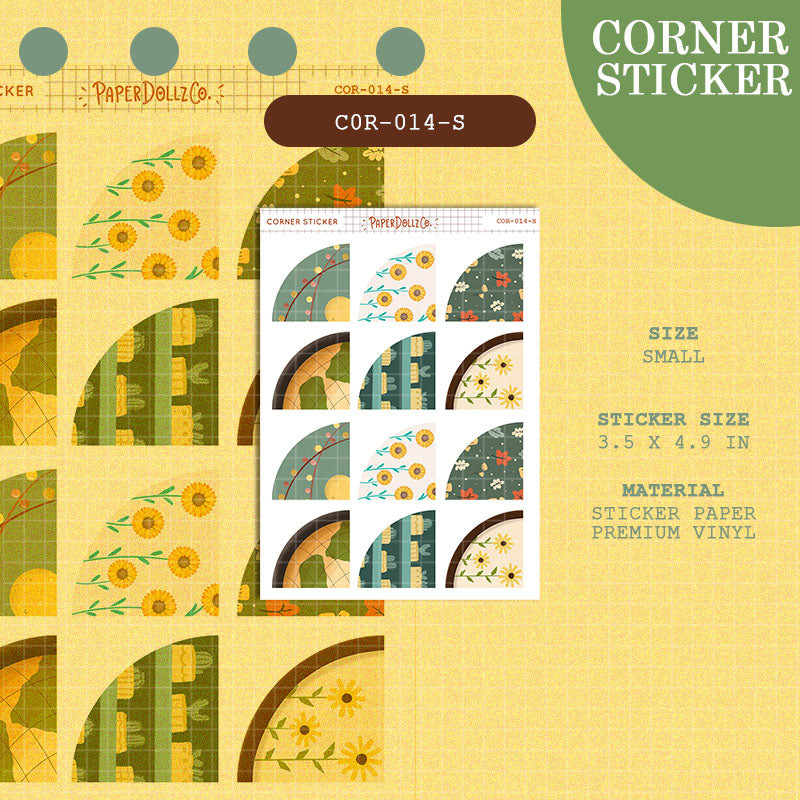 PaperDollzCo | Small Corner Stickers | cor-014-S