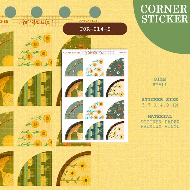 PaperDollzCo | Small Corner Stickers | cor-014-S