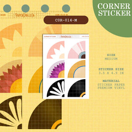 PaperDollzCo | Medium Corner Stickers | cor-014-M