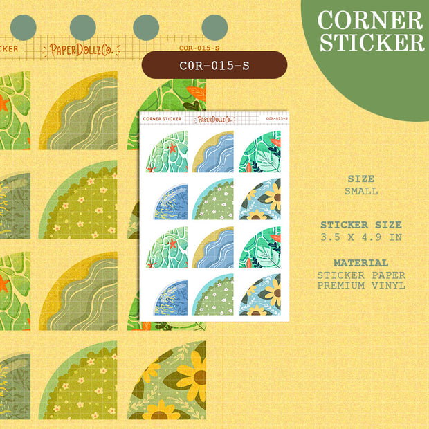 PaperDollzCo | Small Corner Stickers | cor-015-S