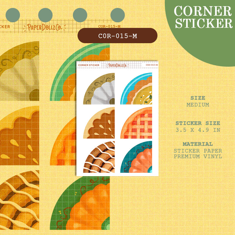 PaperDollzCo | Medium Corner Stickers | cor-015-M